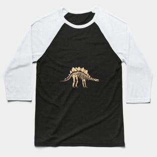 Stegosaurus Dinosaur T-shirt, Spikey Dino Tee, Skeleton Tshirt, Spiney Shirt, Dino Bones, Spike Backed Prehistoric Reptiles Baseball T-Shirt